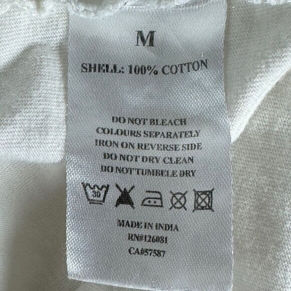 Maison Noir White Stay Focused Authentic Men's Short Sleeve Tee Shirt Sz M - Picture 4 of 8